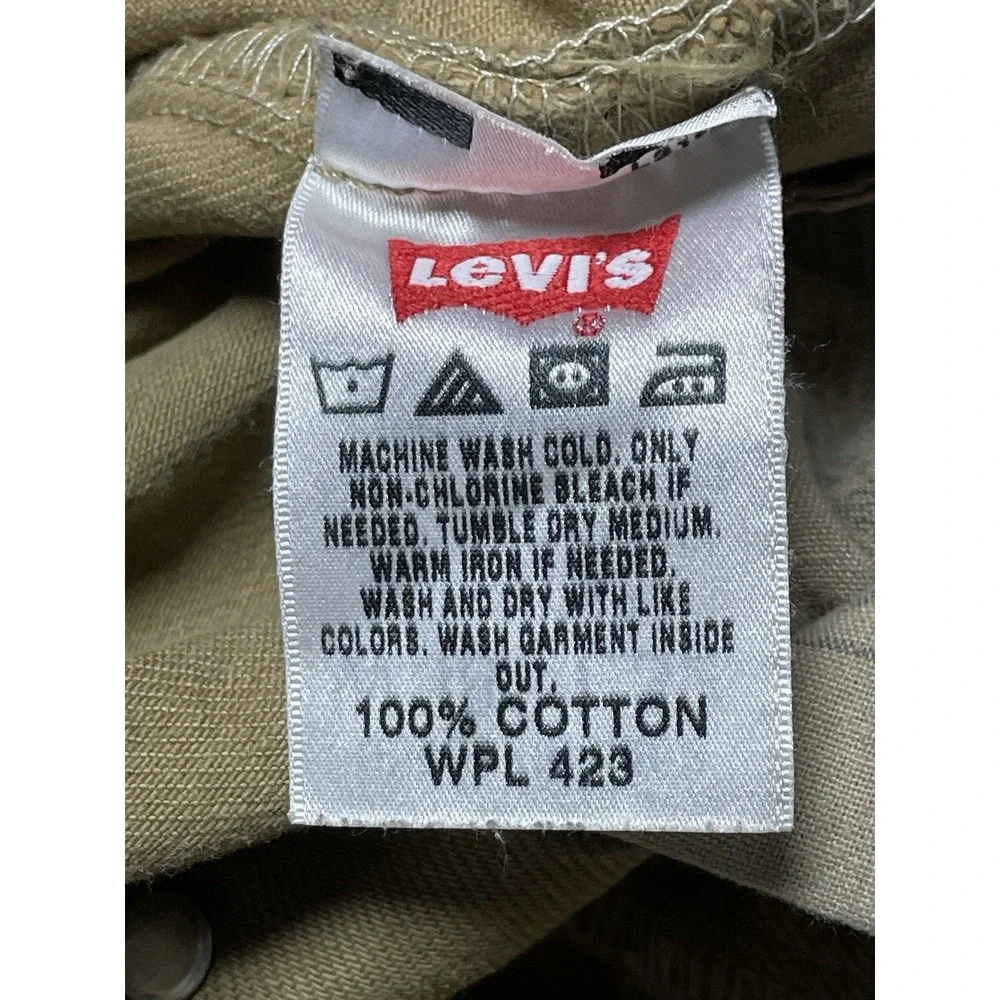 Levis 501 XX Jeans‎ Y2K 38x32 Tan Denim 100% Cotton Button Fly Straight Leg